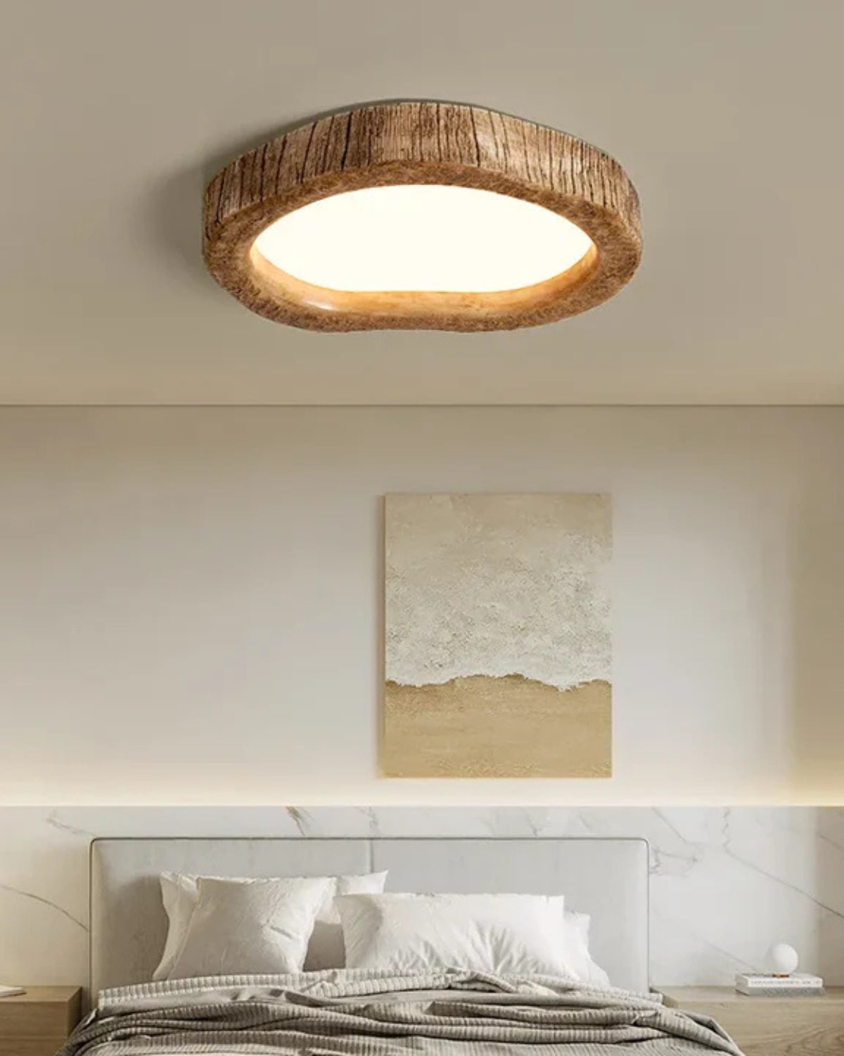 Luvano Le Halo Bois Deckenleuchte Holzoptik LED