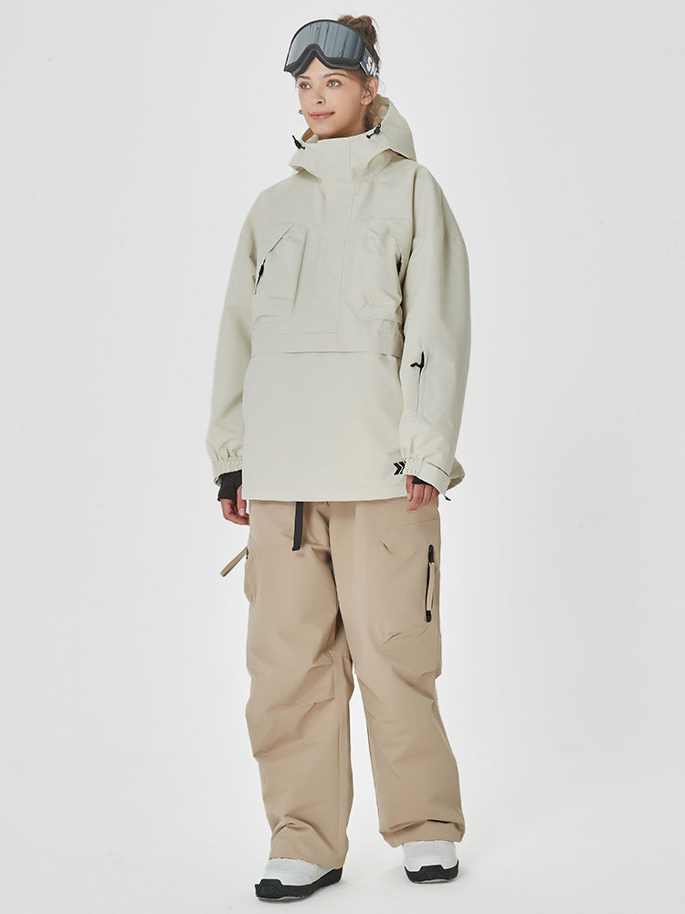 Damen Freerider Baggy Snowsuit Anorak Snowboardjacke und -hose