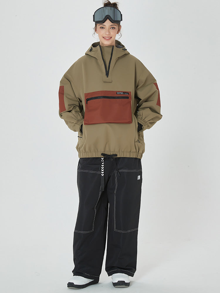 Damen-Mountain-Freerider-Freestyle-Snowboardanzug, Baggy-Snowboardanzug