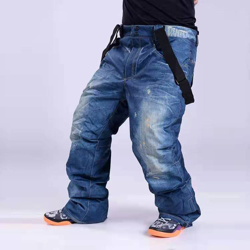 Herren Outdoor-Jeans-Latzhose aus Denim