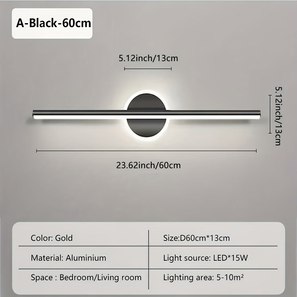 Luvano Wandleuchte Spiegel LED schwarz gold