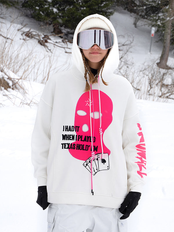 Snowall Unisex Gangster Swagger Snowscape Wasserabweisender Hoodie für Damen und Damen, Damen und Herren, mit Schneeflockenmotiv
