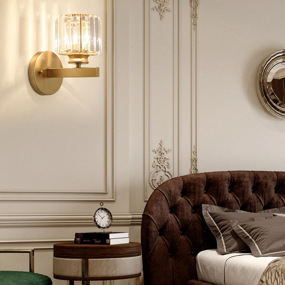 Luvano Wandleuchte Kristall Glas Eisen elegant