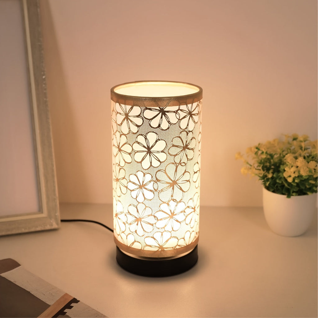 Luvano Tischleuchte Blumen USB warmweiß