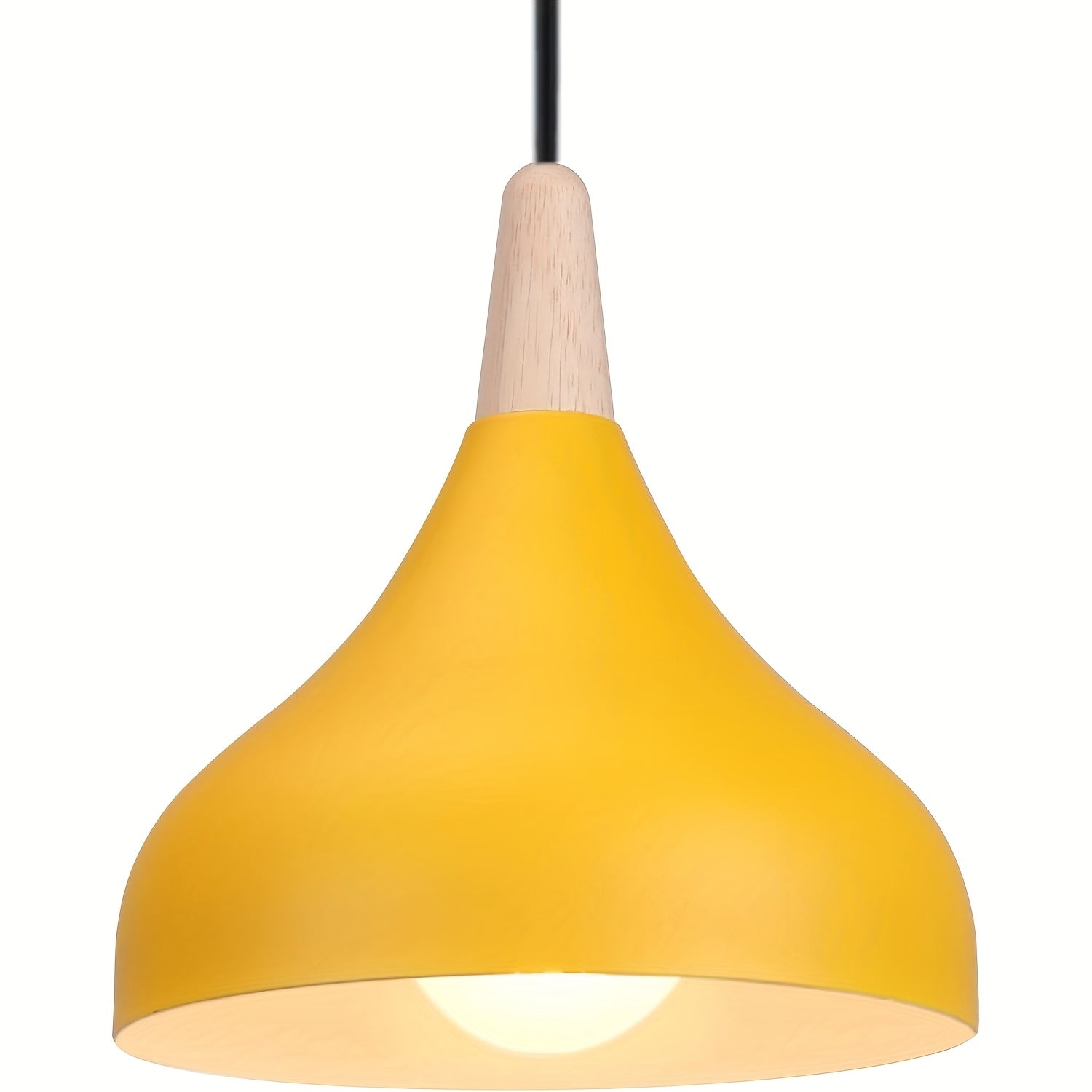 Luvano Pendelleuchte Tropfen Metall Holz modern