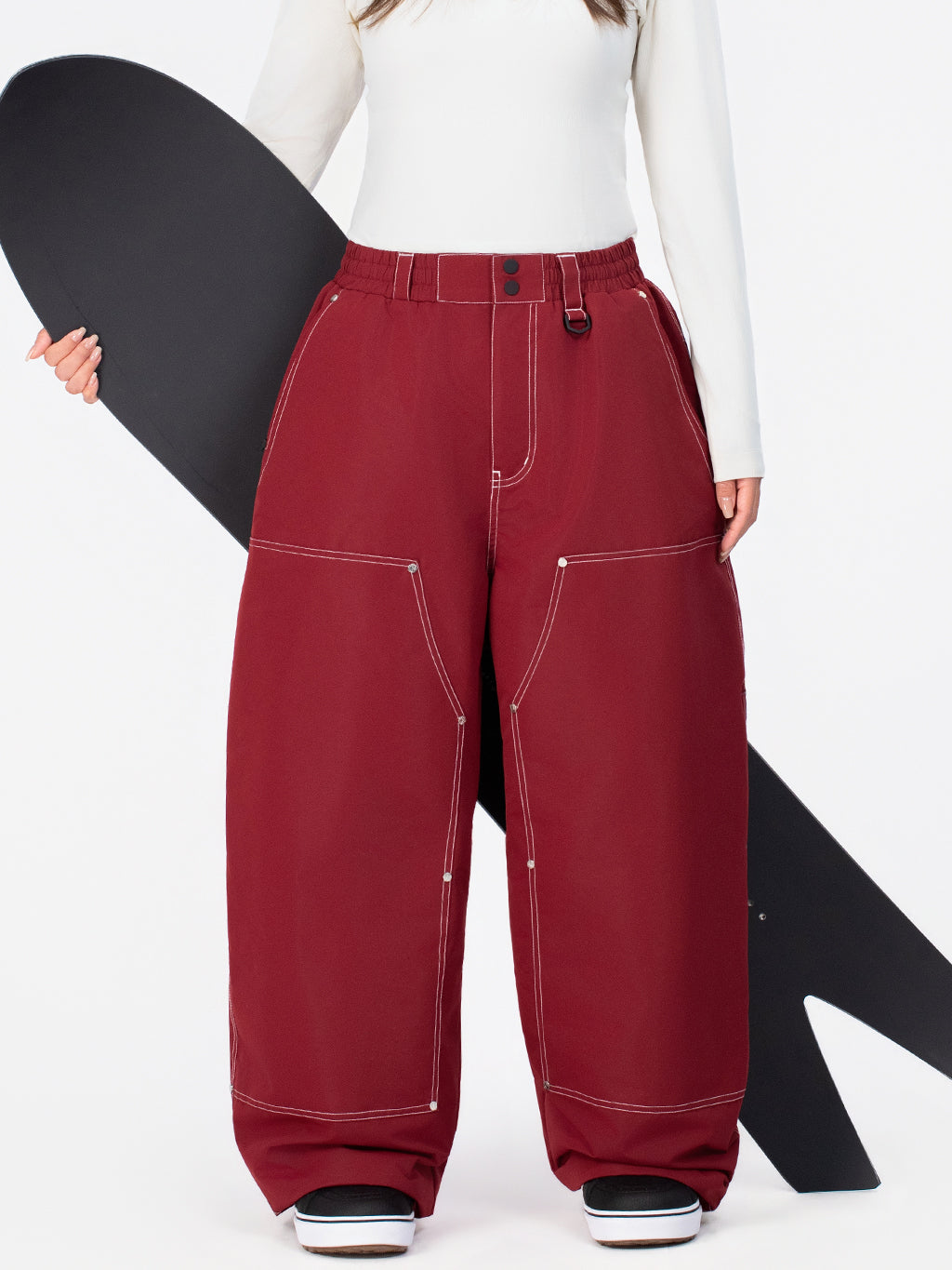 UrbanCraft Utility Freeride Baggy Snowboardhose für Damen mit verstärkten Einsätzen