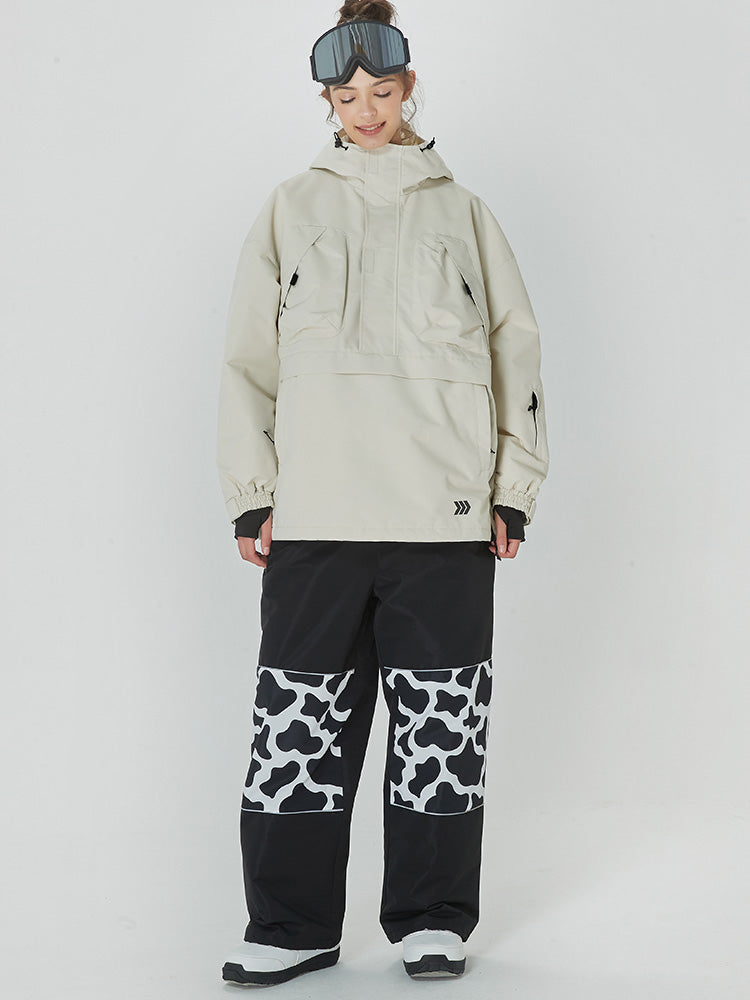 Damen Mountain Freerider Baggy Anorak Snowboardjacke & Hosen-Set