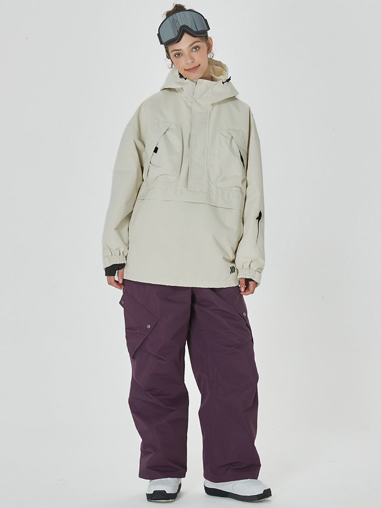 Damen Freerider Baggy Anorak Jacke mit Swag Cargo Snowboardhose
