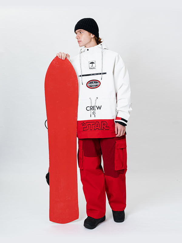 Snowall Unisex Mountain Star wasserdichte Anorak-Snowboardjacke für Herren
