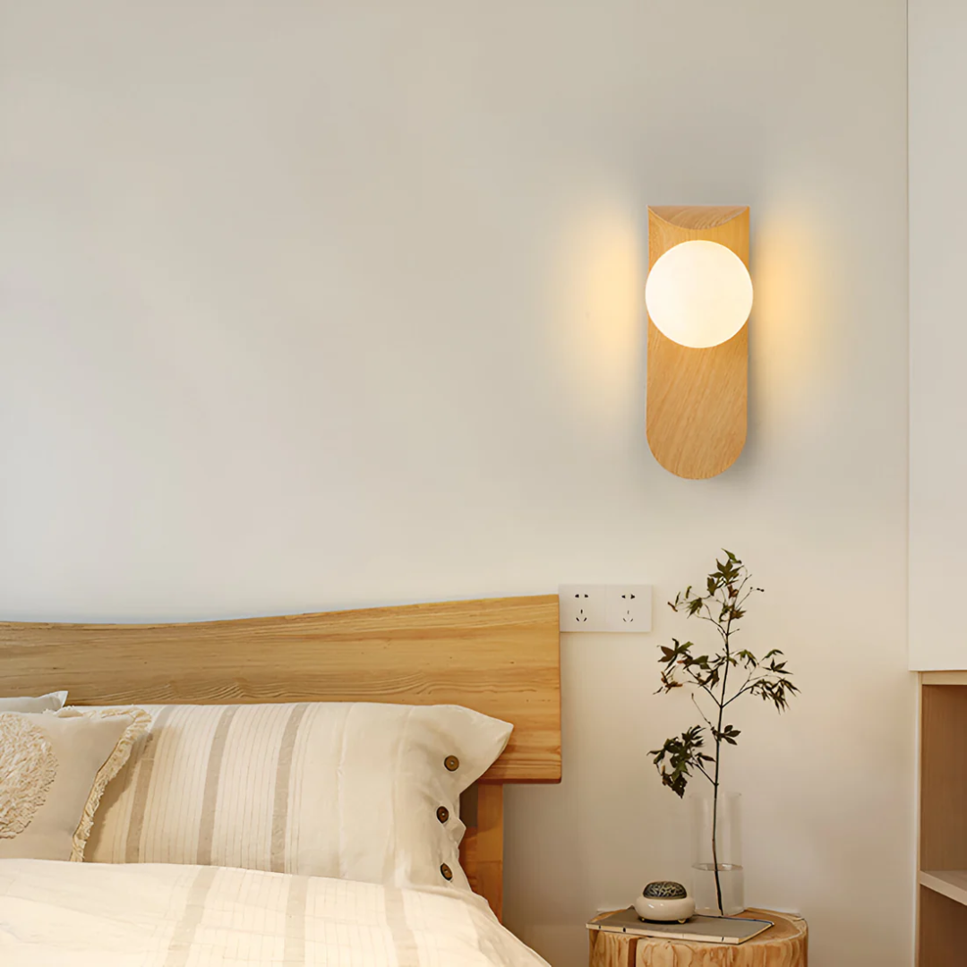 Luvano Wandleuchte Holz LED skandinavisch minimal