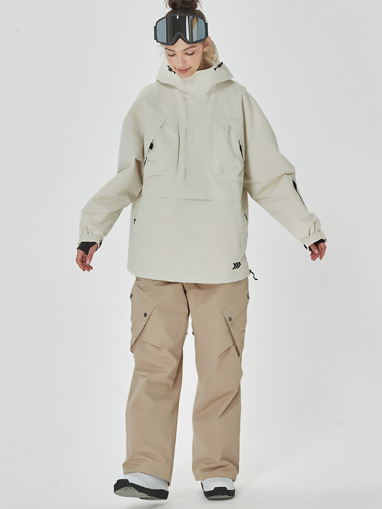 Damen Freerider Baggy Anorak Jacke mit Swag Cargo Snowboardhose