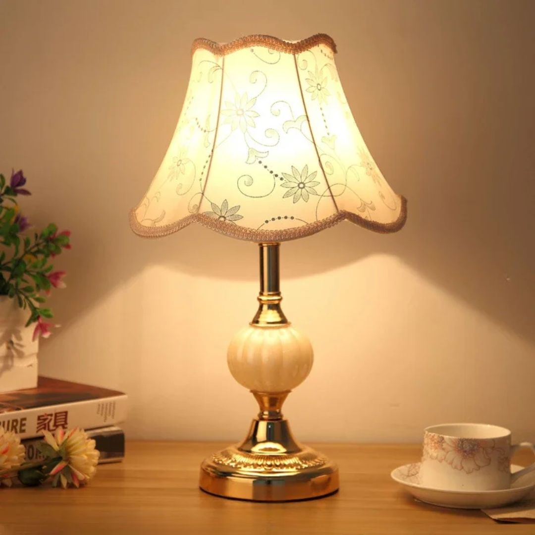 Luvano Tischleuchte Vintage floral skandinavisch