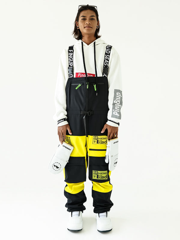 Pingup Unisex Breaking Bad Snowboardhose Latzhose für Herren