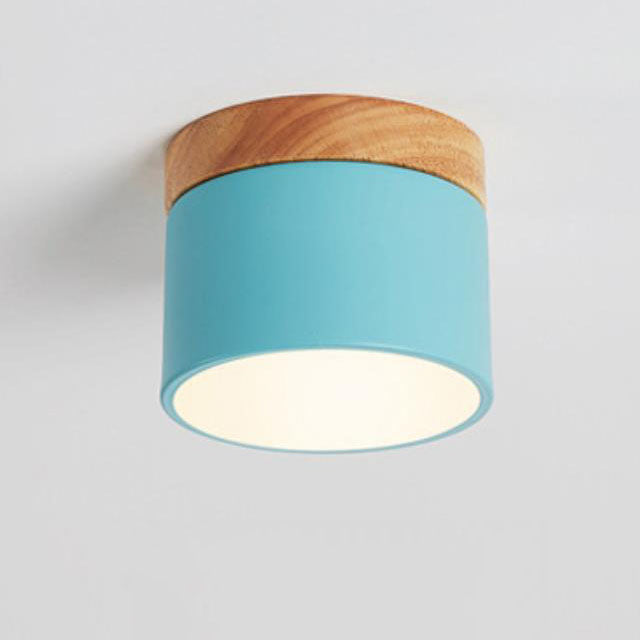 Luvano LED Deckenleuchte Macaron Holz skandinavisch