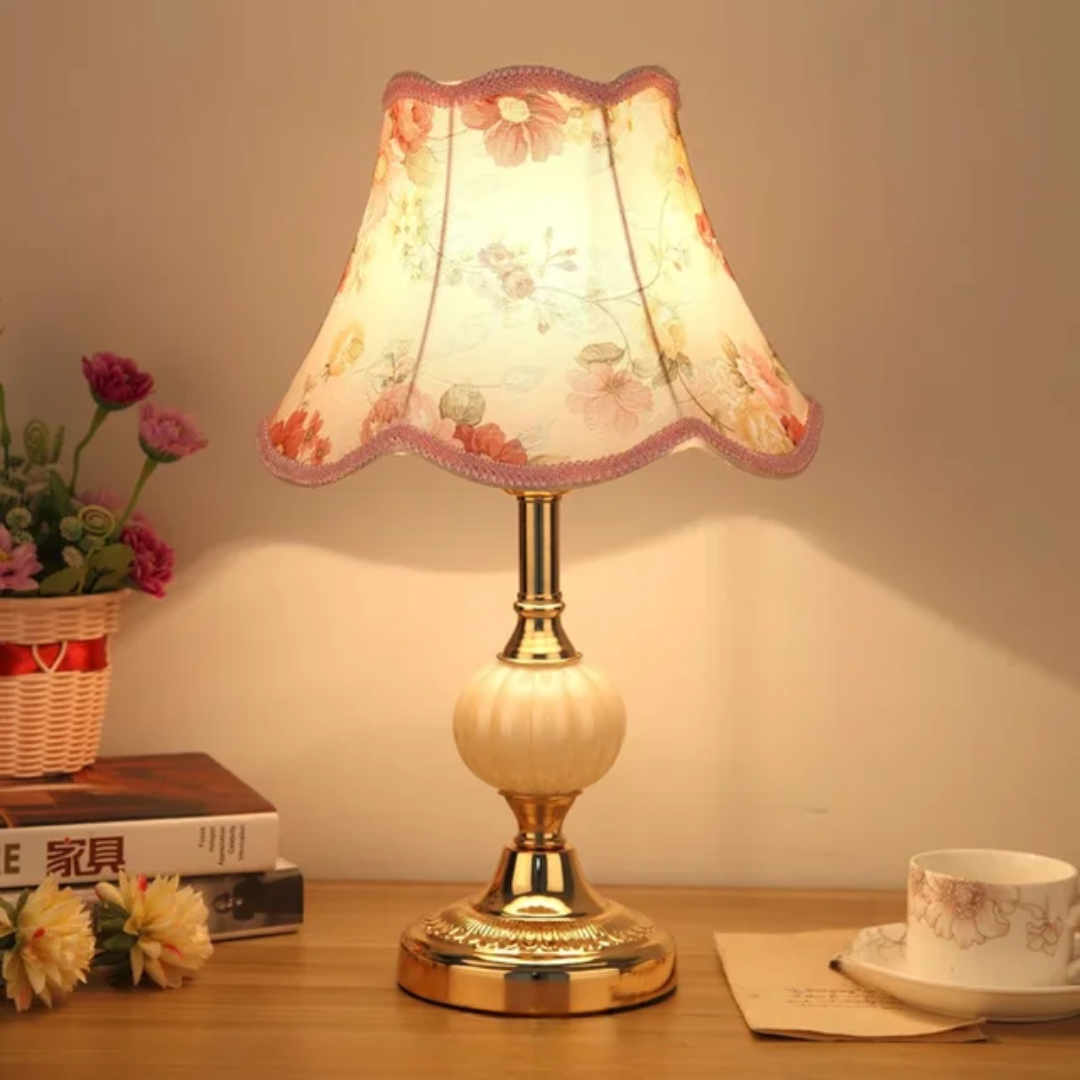 Luvano Tischleuchte Vintage floral skandinavisch