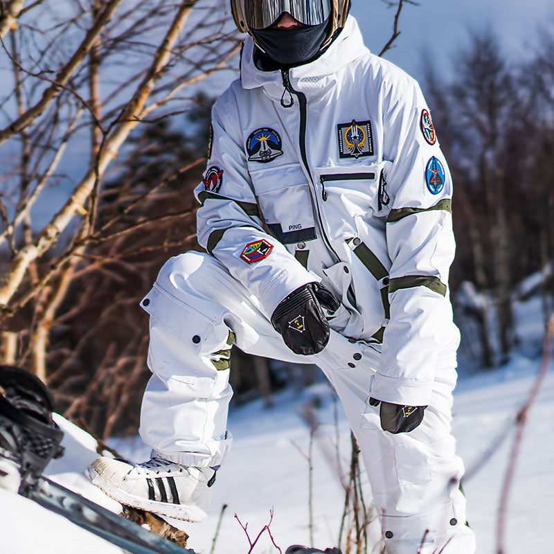 PINGUP NASA-Raumstation-Einteiler-Snowboardanzüge für Herren