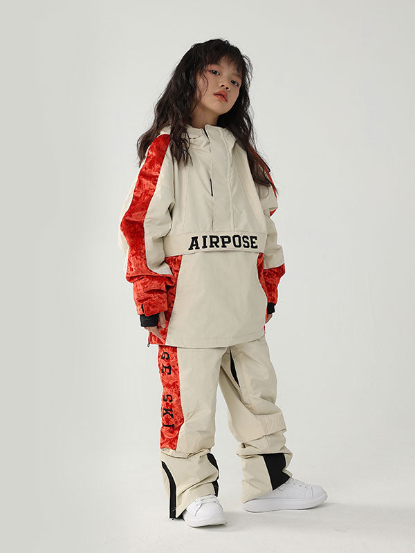Kinder Air Pose Anorak-Schneeanzug mit Blumenmuster – Skijacke und Hose