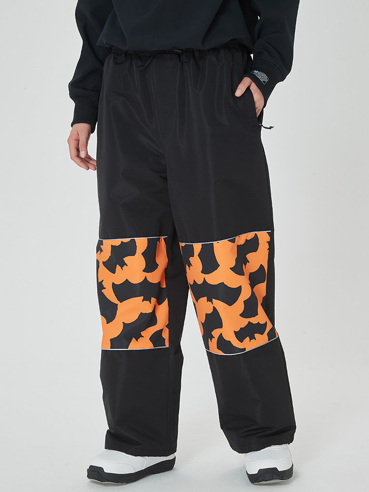 Swaggy Damen-Cargo-Schneehose mit reflektierenden Knie-Einsätzen