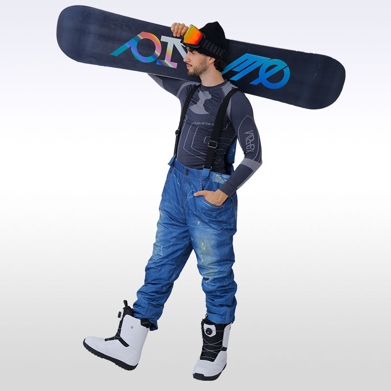 Herren Outdoor-Jeans-Latzhose aus Denim
