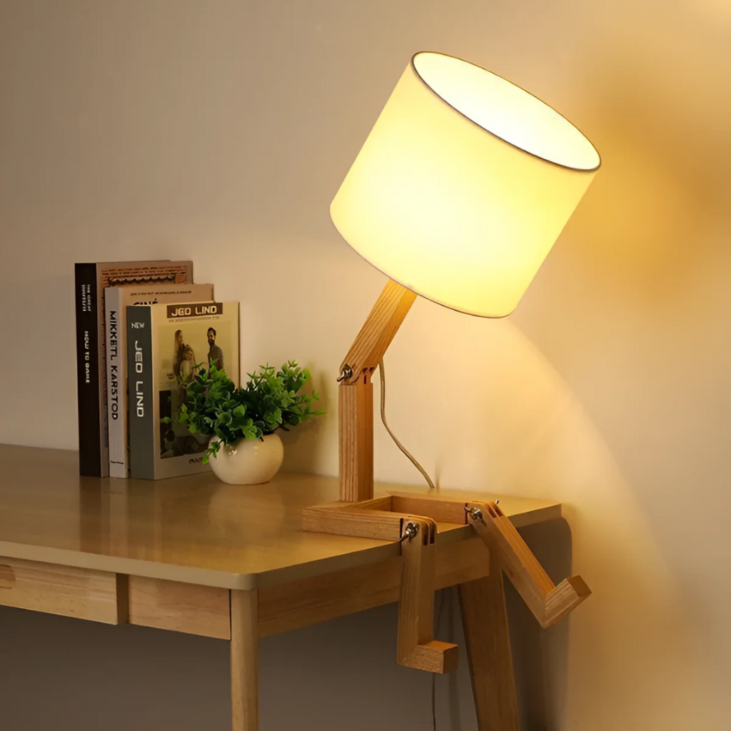 Luvano Tischleuchte Holz flexibel Design