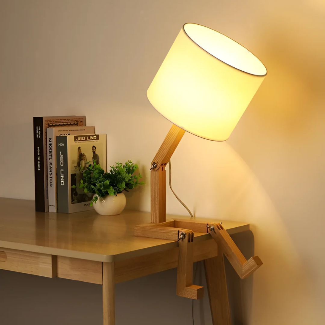 Luvano Tischleuchte Holz flexibel Design