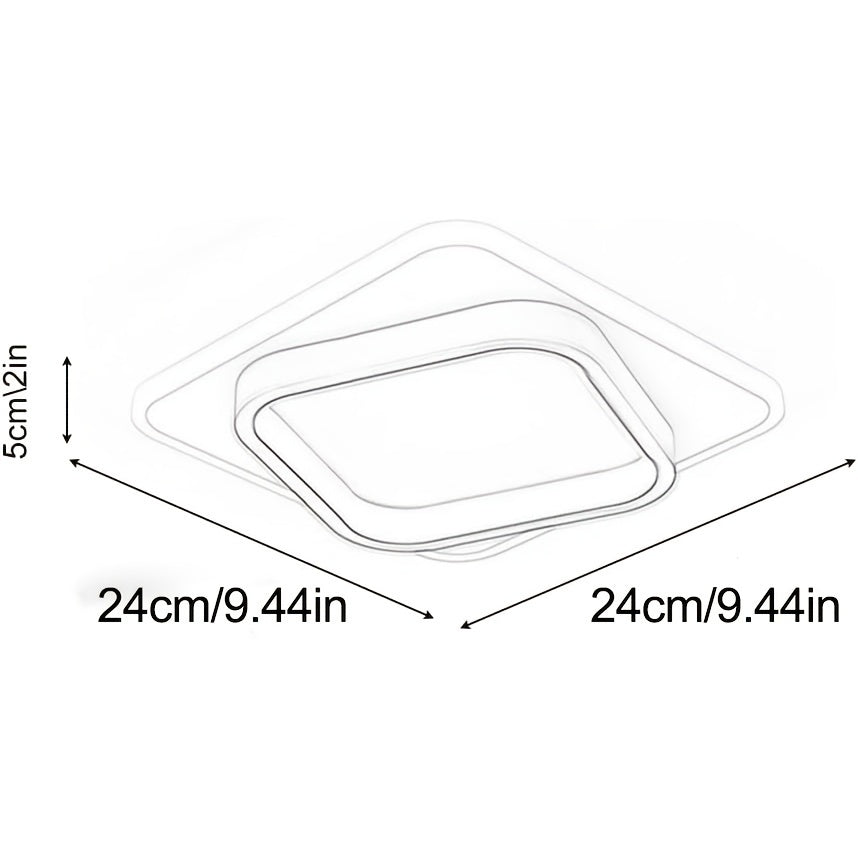 Luvano LED Deckenleuchte eckig geometrisch minimal
