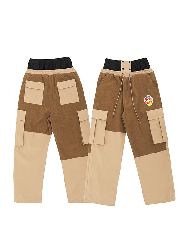 Snowall Damen Winter Warme Wasserdichte Hip-Hop Snowboardhose Cord