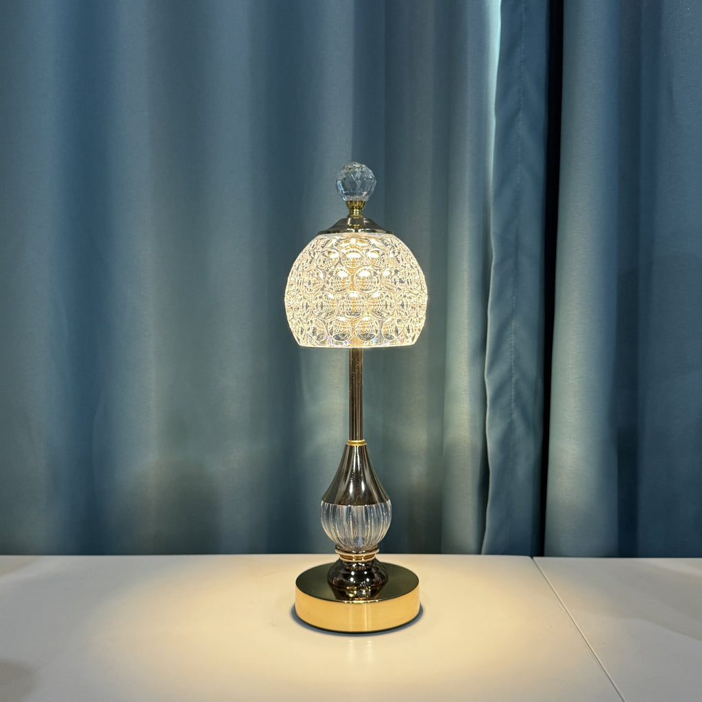 Luvano Tischleuchte Kristall Touch Akku LED