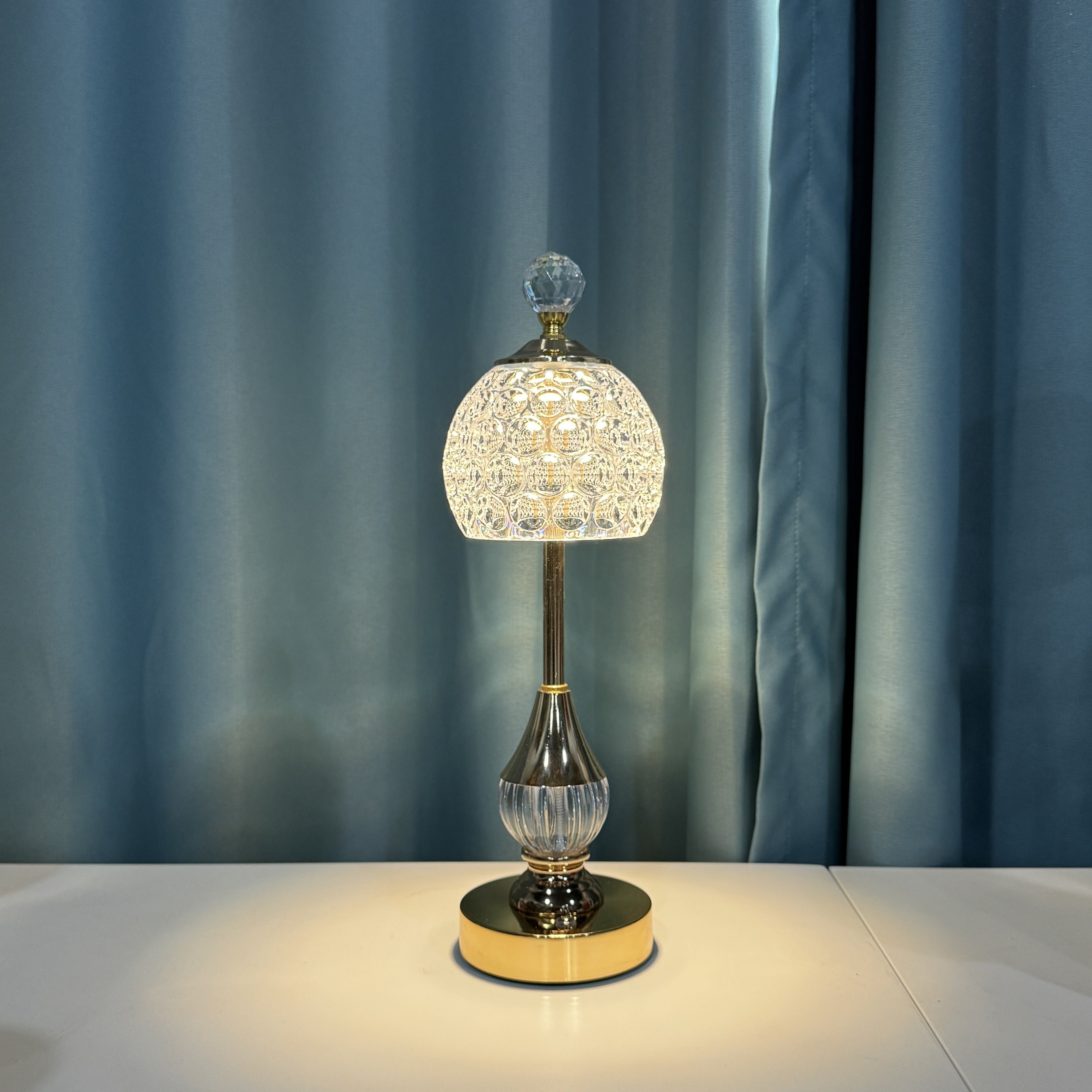 Luvano Tischleuchte Kristall Touch Akku LED