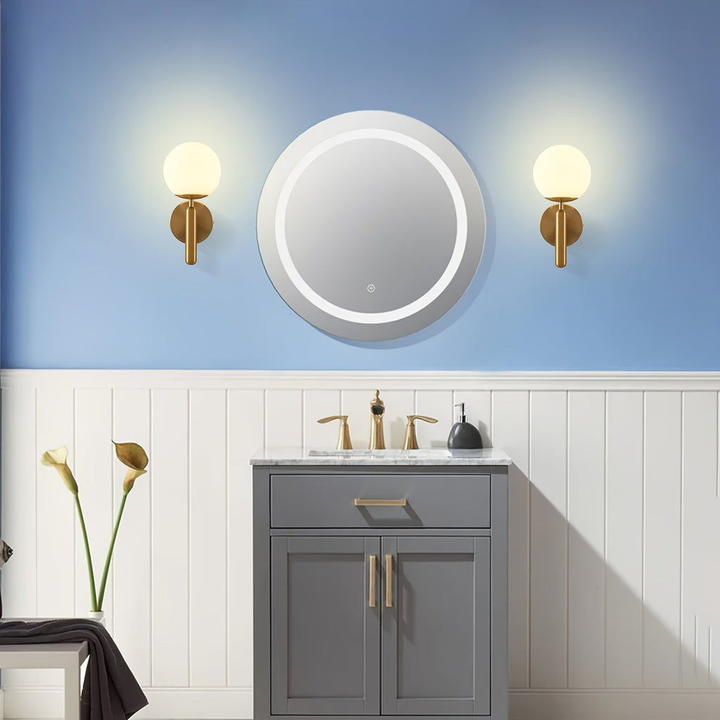 Luvano Wandleuchte Glaskugel Metall modern