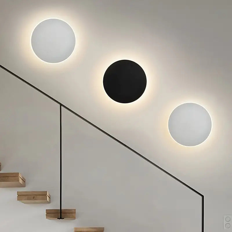 Luvano LED Wandleuchte rund Nordic minimal