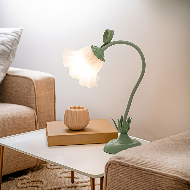 Luvano Tischleuchte floral USB Akzentlicht
