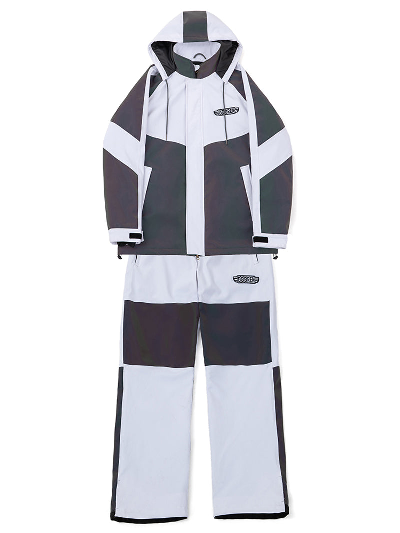 Doorek Neon Glimmer Funktions-Schneeanzug für Damen, Jacke & Hose