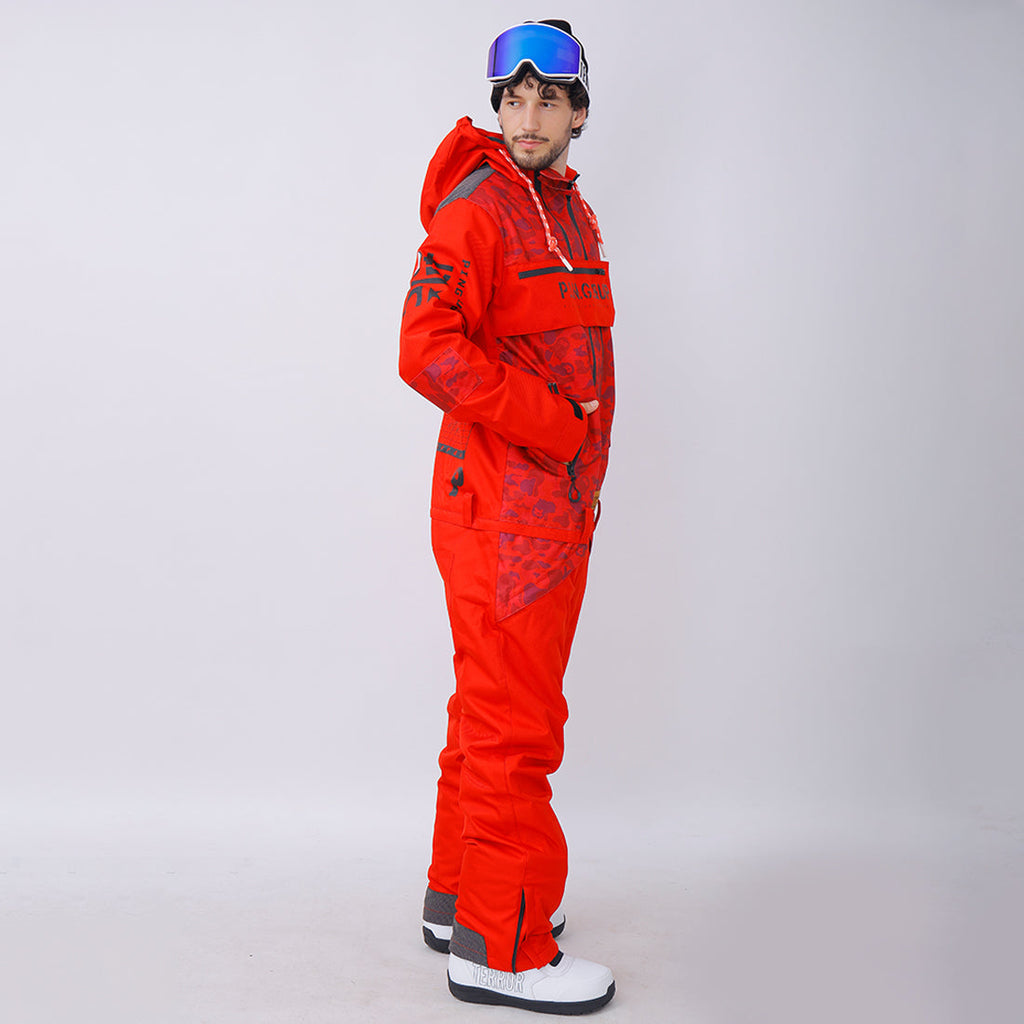Snowverb Herren P-40 Fighter & Shark Kombi-Einteiler-Snowboardanzüge