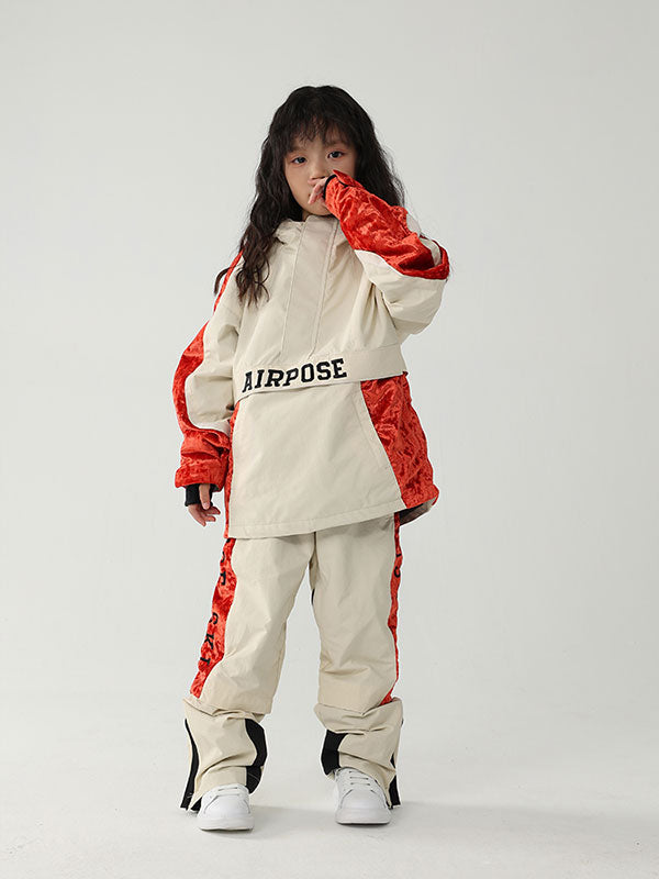 Kinder Air Pose Anorak-Schneeanzug mit Blumenmuster – Skijacke und Hose