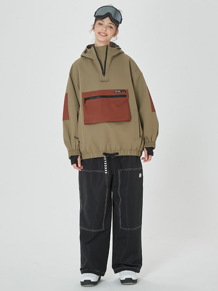 Damen-Mountain-Freerider-Freestyle-Snowboardanzug, Baggy-Snowboardanzug