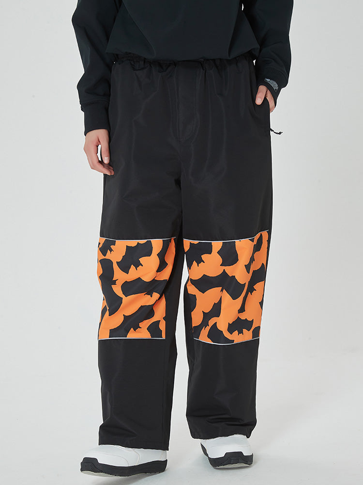 Swaggy Herren Cargo-Schneehose mit reflektierenden Knieeinsätzen