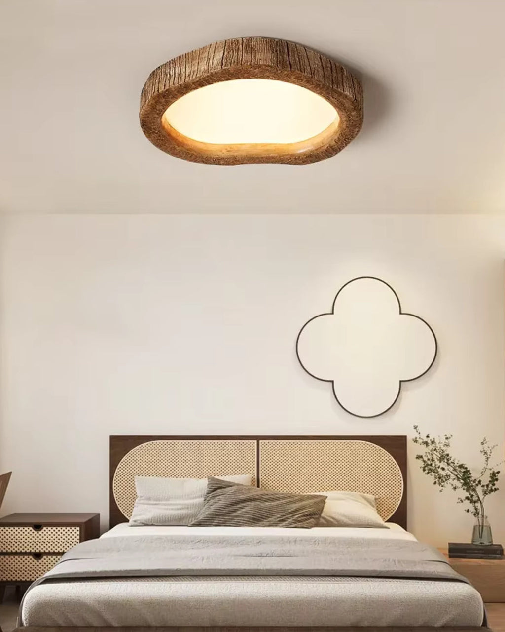 Luvano Le Halo Bois Deckenleuchte Holzoptik LED