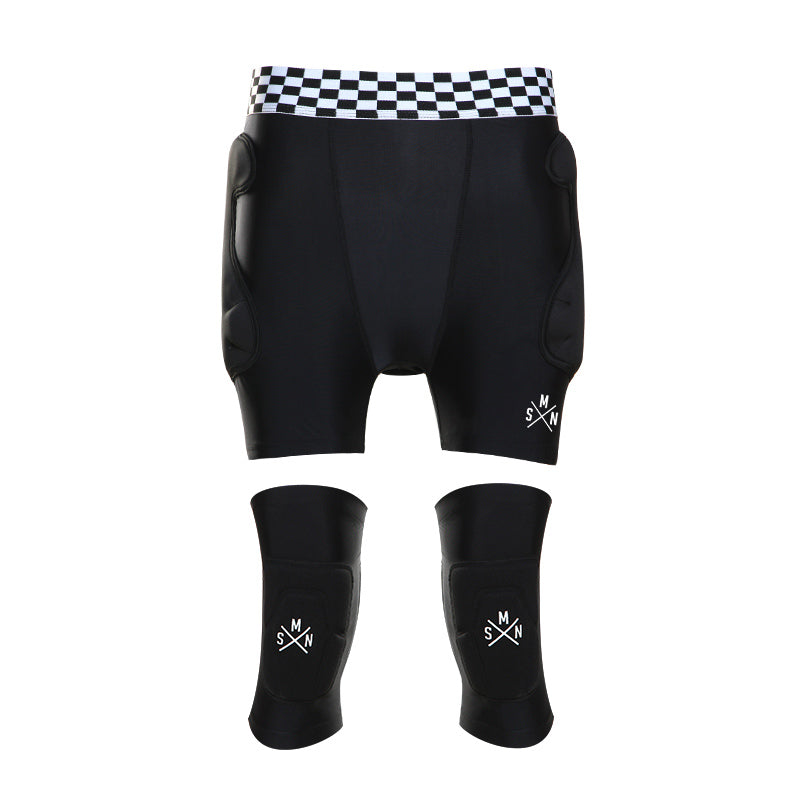 SMN Unisex Undercover Schutzshorts und Knieschoner