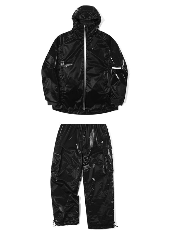Mountain Beast Damen-Schneeanzug-Sets aus schwarzem Graphen-Material (3 Lagen)