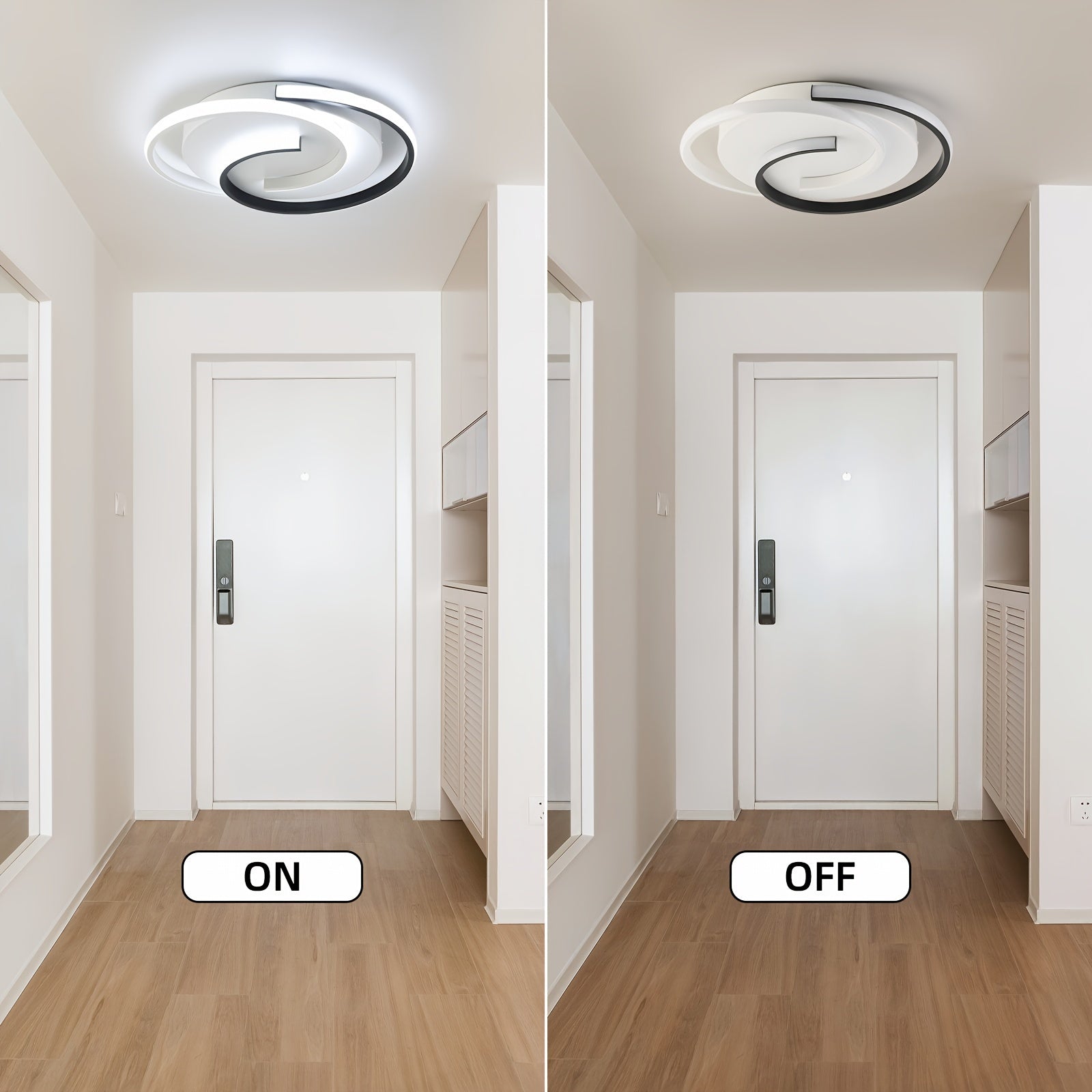 Luvano LED Deckenleuchte Spirale rund minimal