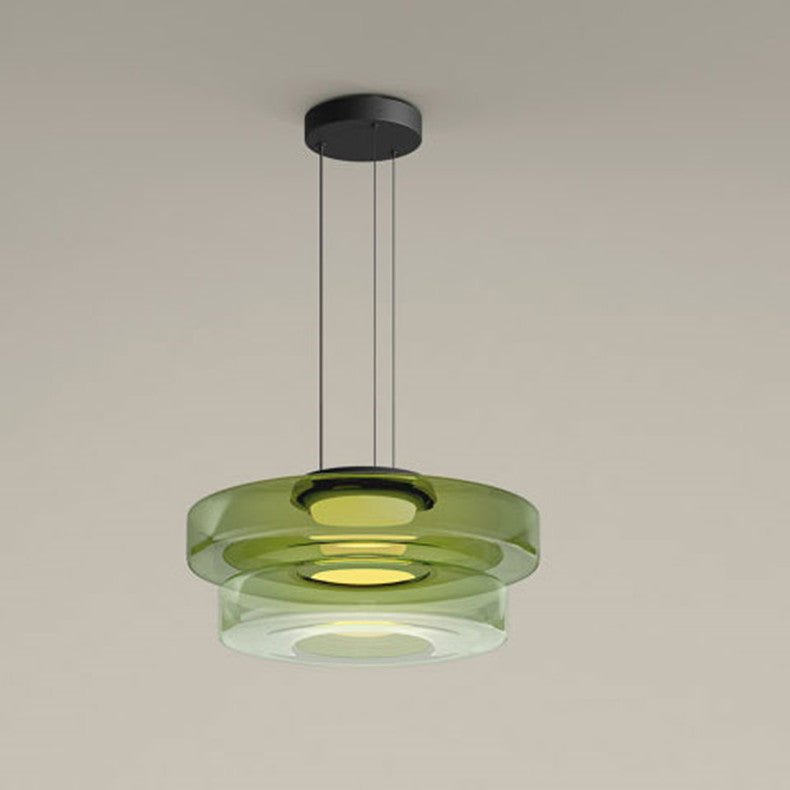 Luvano Pendelleuchte Bauhaus Glas LED mehrlagig