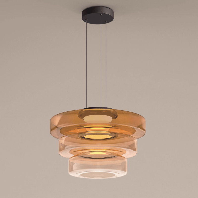Luvano Pendelleuchte Bauhaus Glas LED mehrlagig