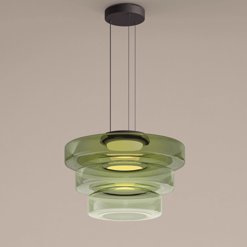 Luvano Pendelleuchte Bauhaus Glas LED mehrlagig