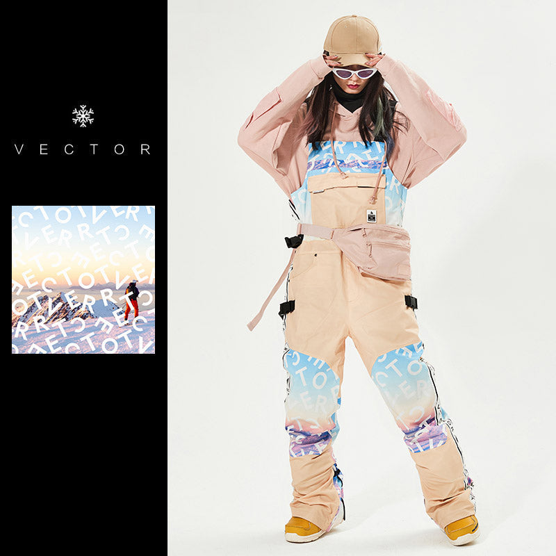 Damen Vector Mountain Queen Isolierte Latzhose, Schneehose