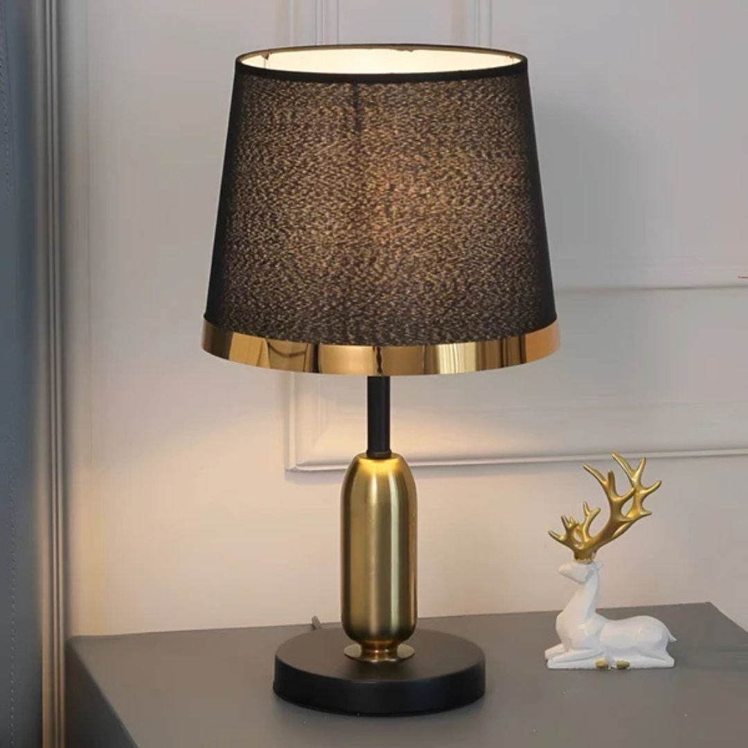 Luvano Tischleuchte Retro schwarz gold