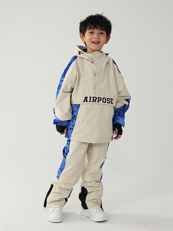 Kinder Air Pose Anorak-Schneeanzug mit Blumenmuster – Skijacke und Hose