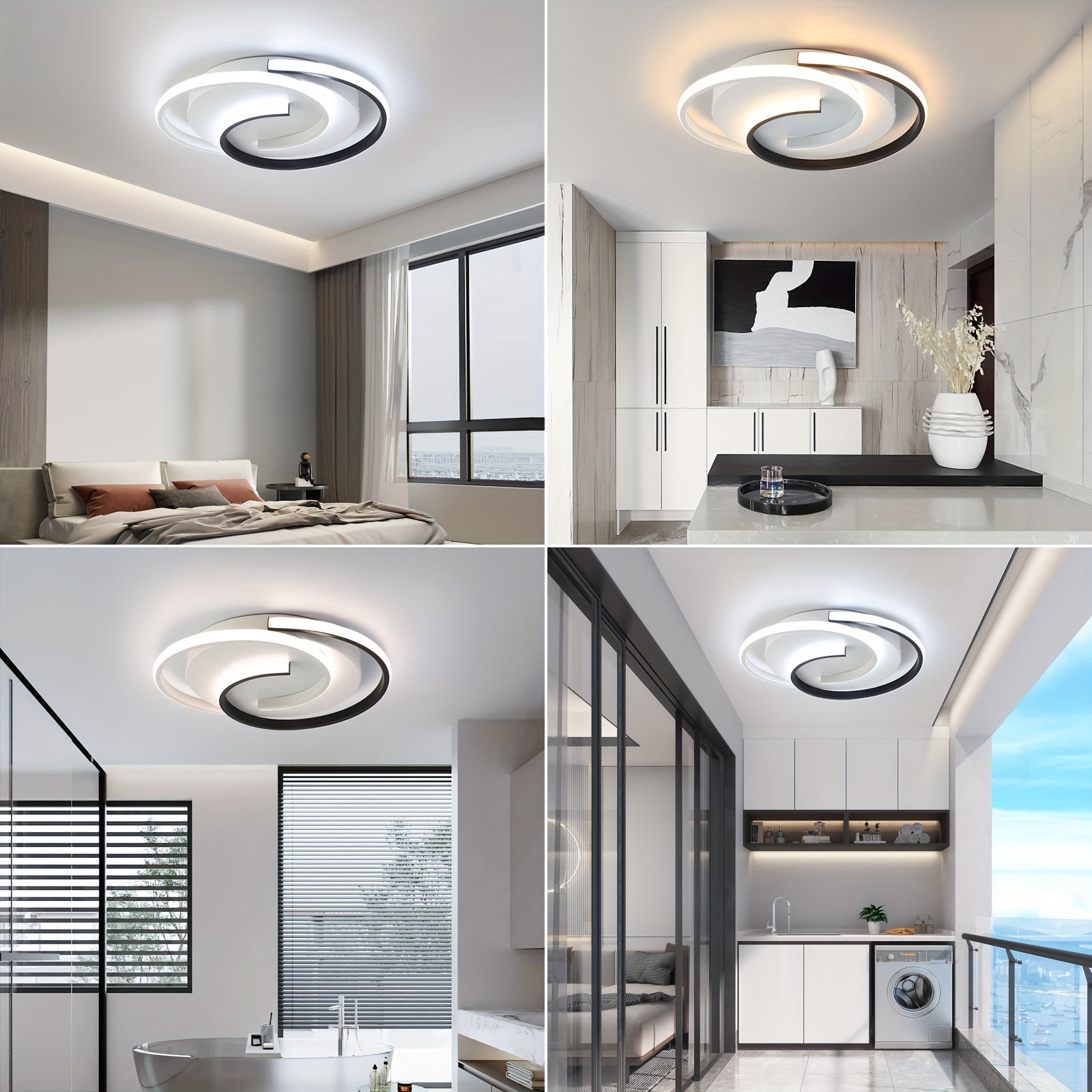 Luvano LED Deckenleuchte Spirale rund minimal