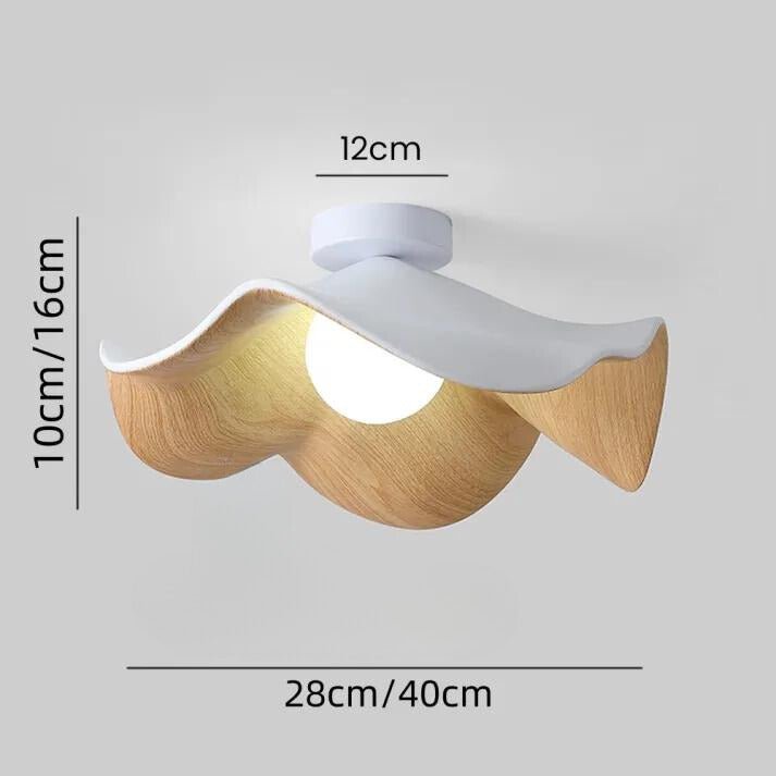 Luvano Deckenleuchte Lotus Holz skandinavisch