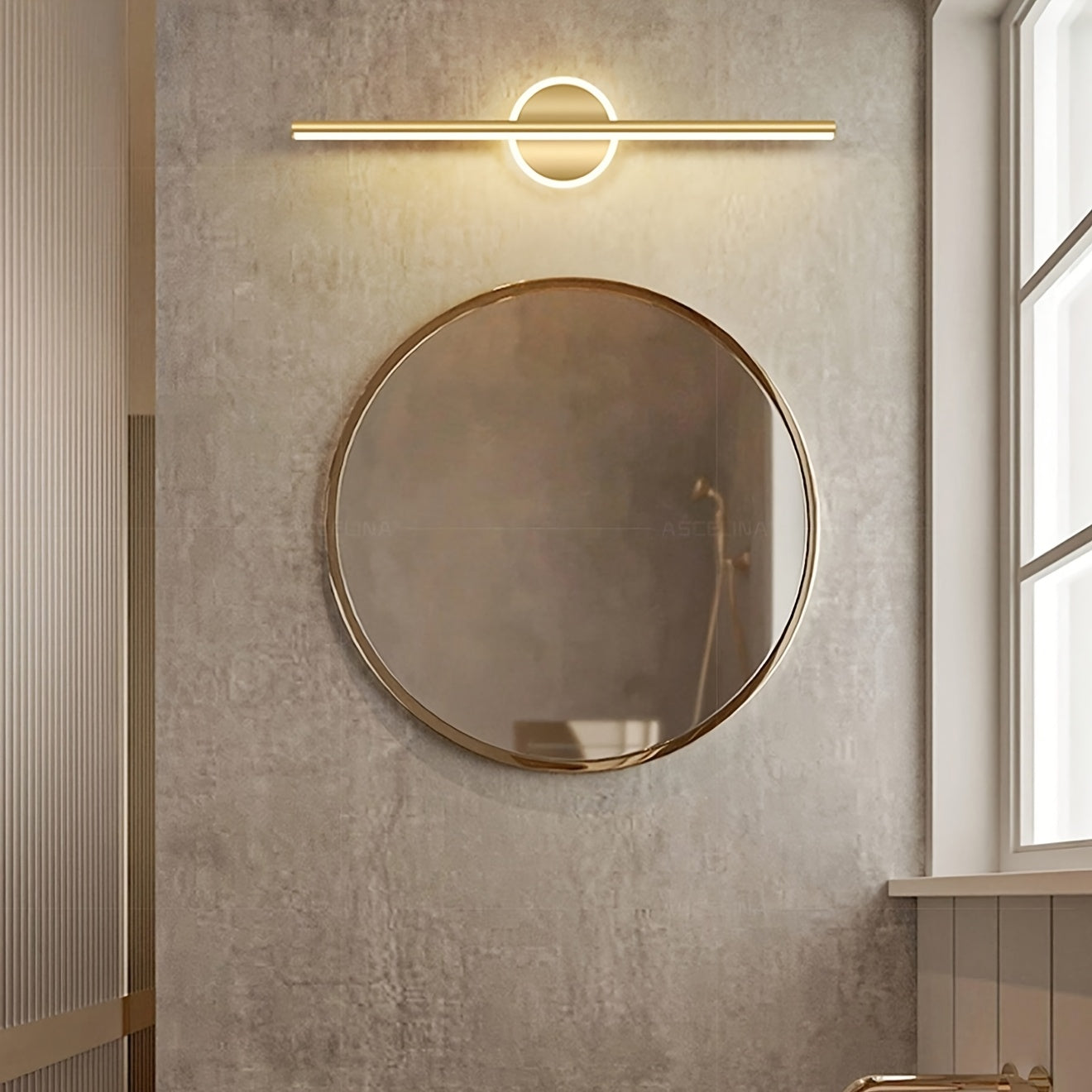 Luvano Wandleuchte Spiegel LED schwarz gold